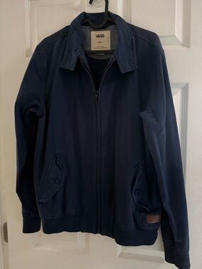 Vans Men's Dark Navy Zip-Front Shirt Jacket